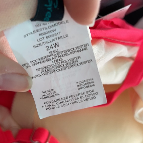 Target plus size tiered tankin swim suit top - Picture 8 of 8